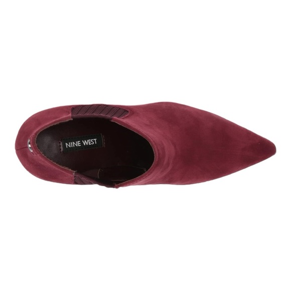 NINE WEST Women's Sofia Ankle Bootie. Burgandy. Size 7. Heel height appx 3.5inch - Picture 3 of 16